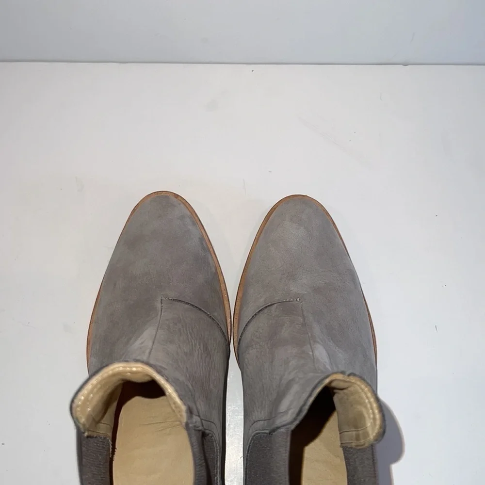 Rag & Bone Grey Dixon Waxed Suede Ankle Boots/Booties SZ 37.5